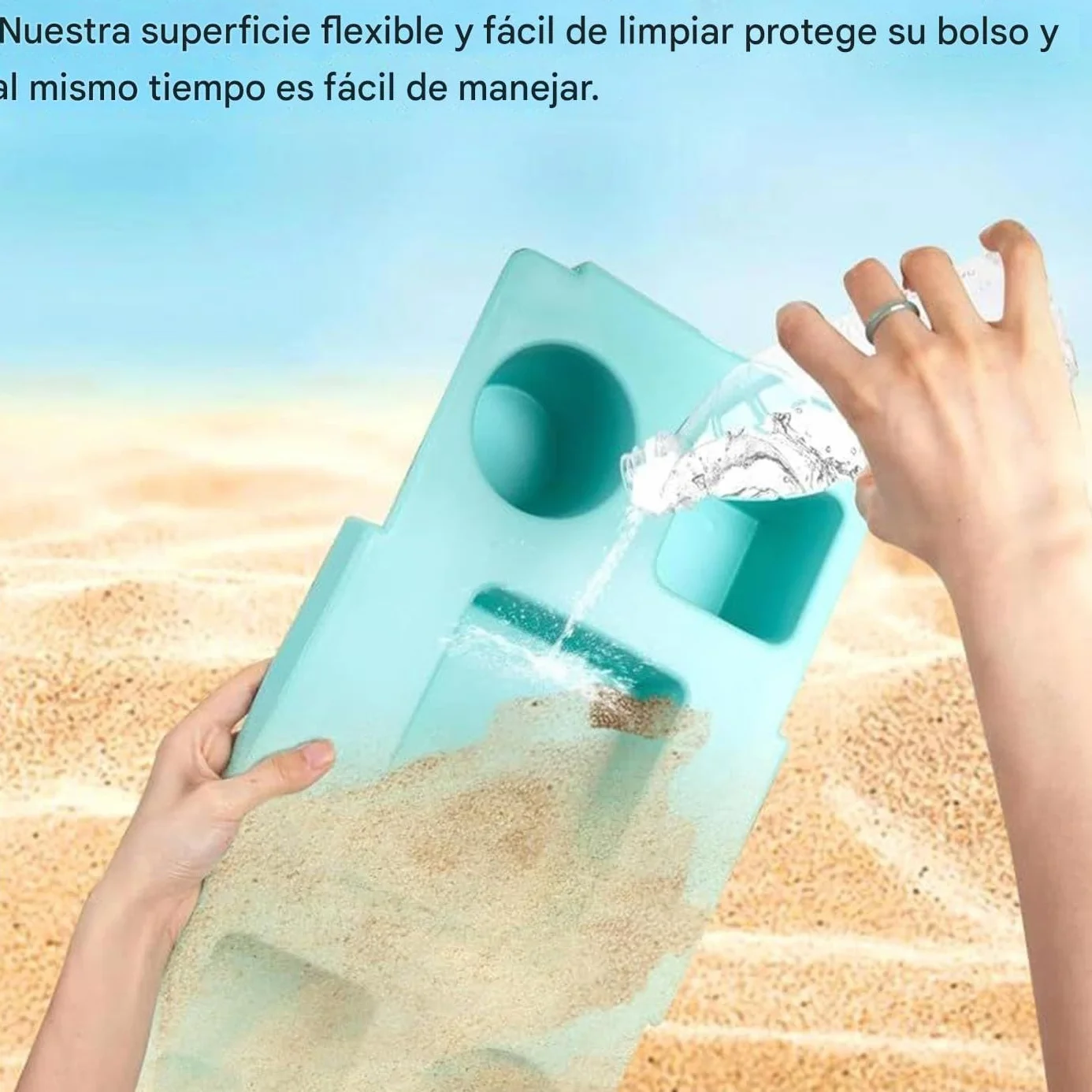 Bolsa de playa para bebidas y aperitivos, bandeja de EVA portátil para bebidas y aperitivos con soporte de teléfono de configuración rápida para uso en exteriores