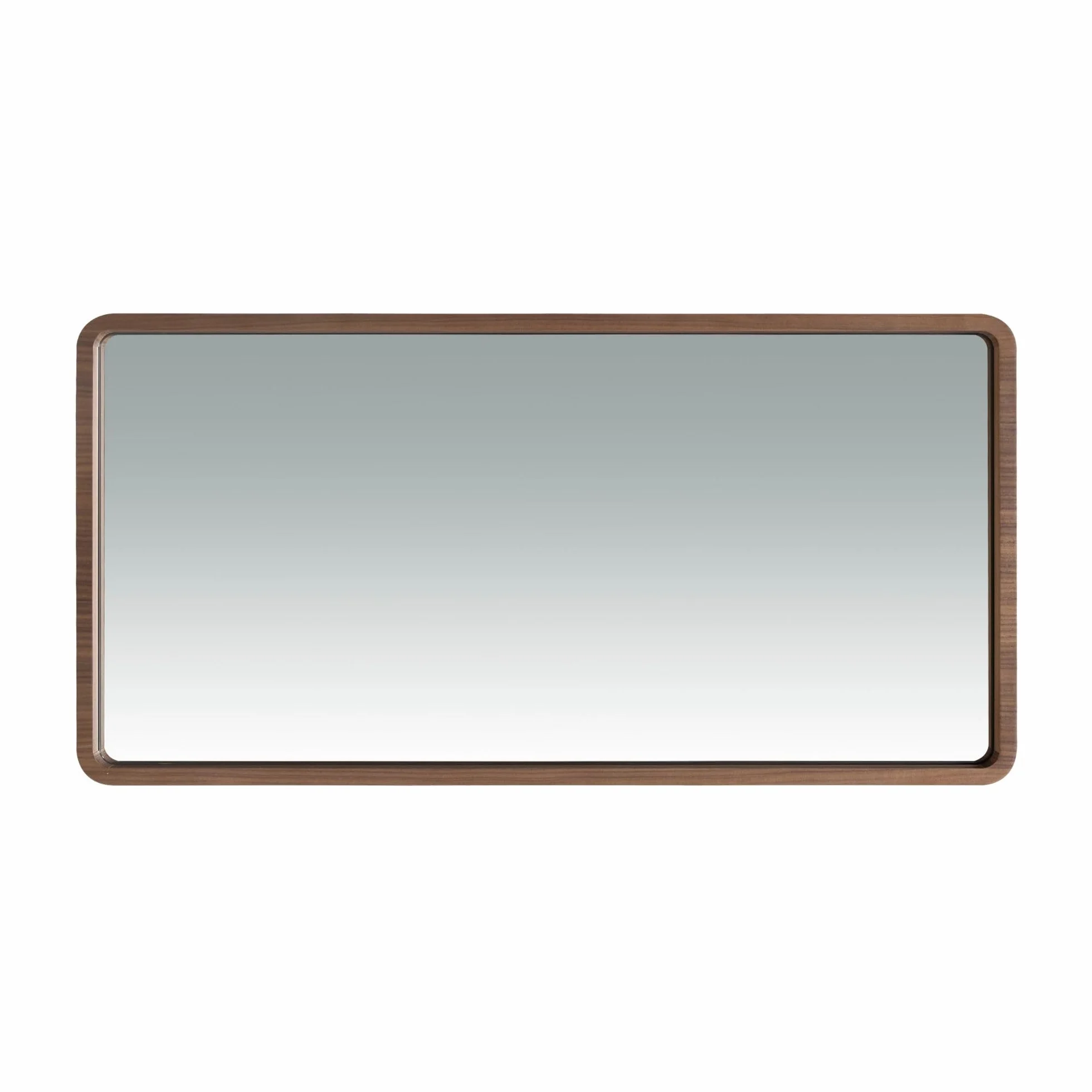 Ángel Cerdá – Espejo Pared Rectangular con Marco de Madera Nogal | Espejo Moderno Grande para Salón, Dormitorio o Entrada | para Decoración Interior, Elegante | 100 x 50 x 7 cm