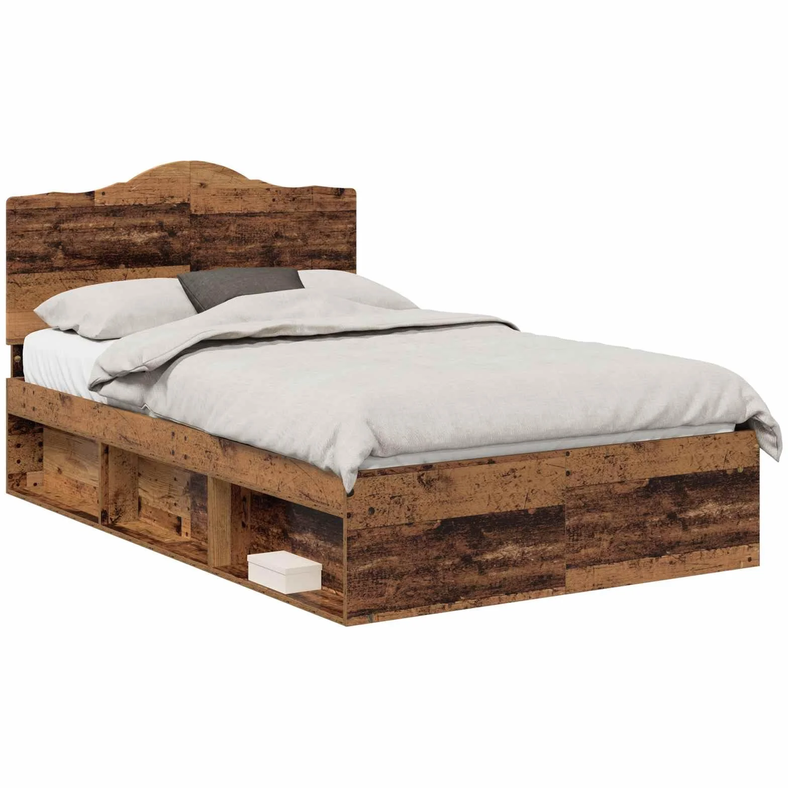 vidaXL Estructura de Cama con cabecera Madera Vieja 120 x 190 cm