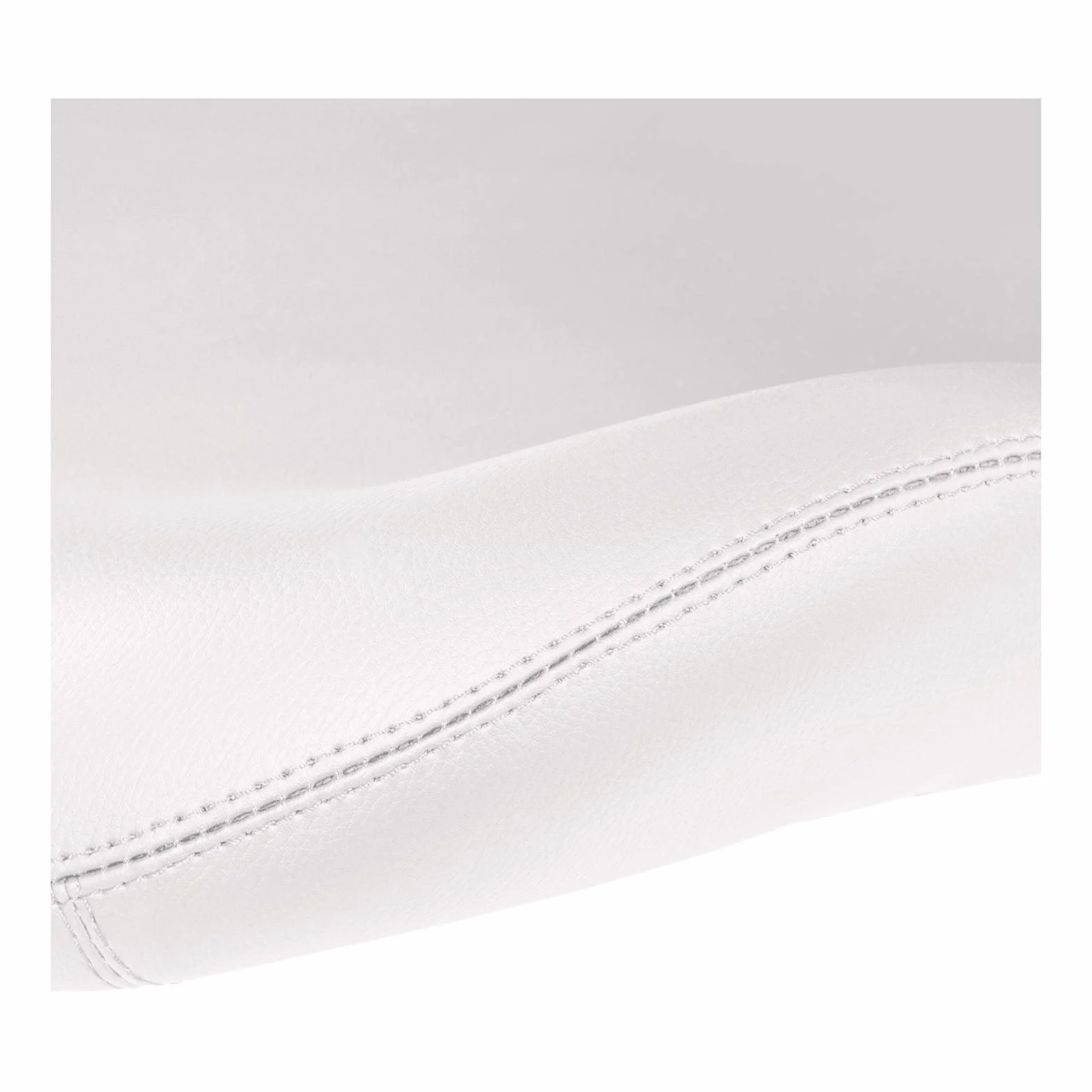 Physa Taburete con Ruedas Y Respaldo para Estética Physa Andria White (Cuero Sintético Blanco, hasta 150 Kg, Altura del Asiento: 45-59 cm)