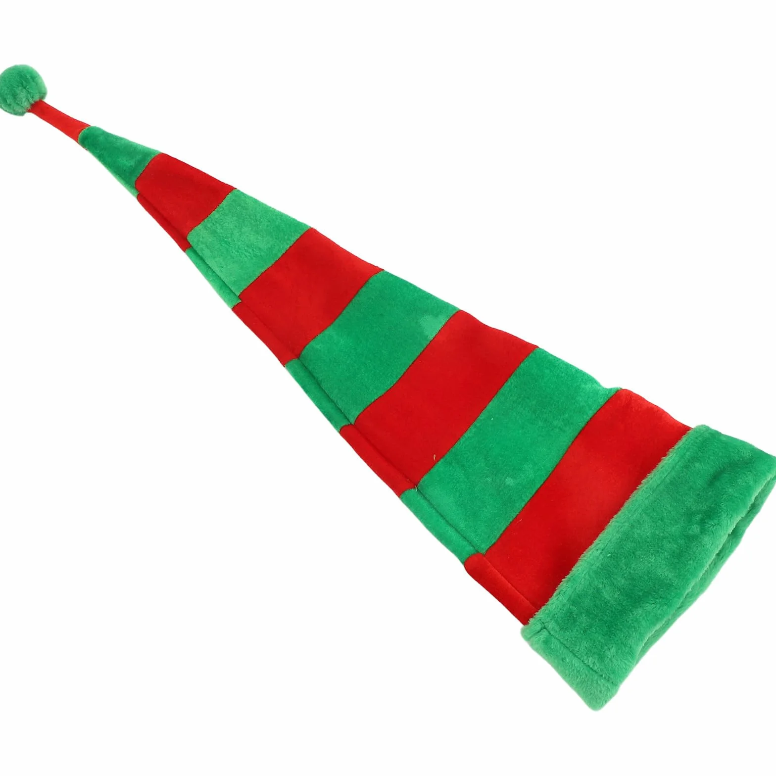 Sombrero Largo Navideño Creativo de Tela y Hierro Verde para Fiestas y Accesorio para Fotos Forma Moldeable y Diseño Divertido