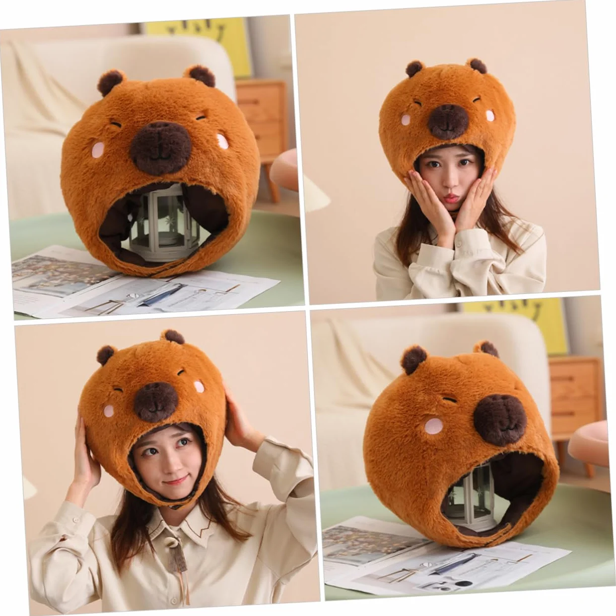 Sombrero De Peluche Divertido Diseño De Agua Dulce Accesorio De Fotografía y Disfraz Para Fiestas y Cosplay