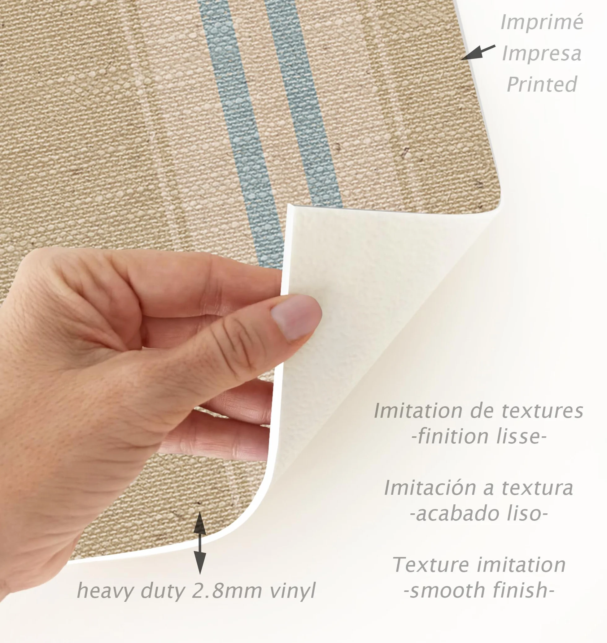 VINILIKO Design | Alfombra Vinílica Brígida 200x300 cm - Antideslizante, Impermeable, Lavable - Varios Tamaños - Alfombra Vinilo Salón, Cocina
