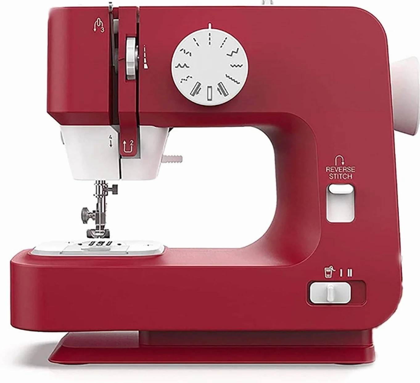 Mini máquina de coser, máquina de coser eléctrica con 12 patrones de puntada, uso doméstico, fácil de operar, ideal para principiantes y proyectos de manualidades, diseño portátil