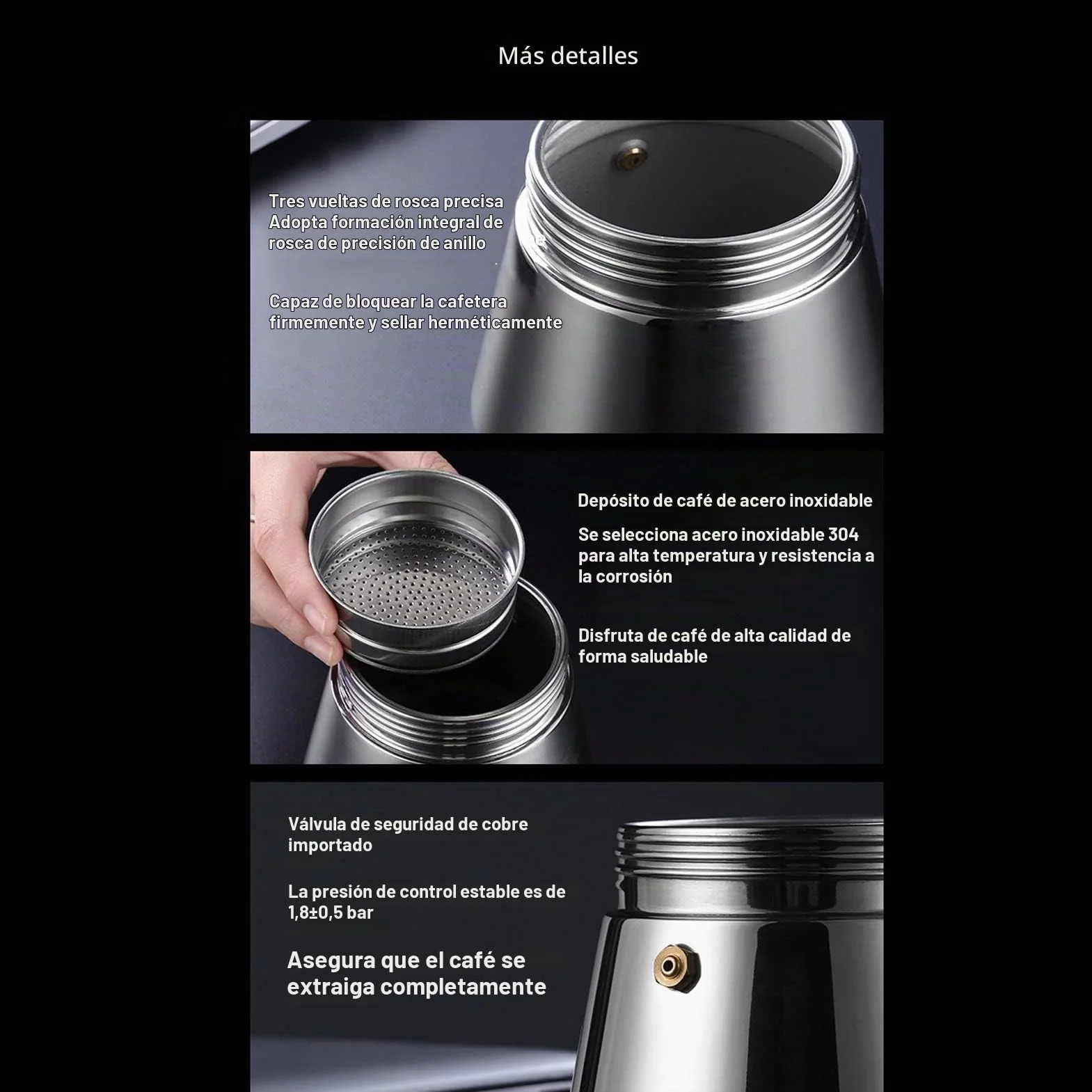 BuyWeek Cafetera Moka Pot, Cafetera Espresso de Tapa de Cristal Cafetera Italiana Clásica Cafetera para Estufa 4 Tazas