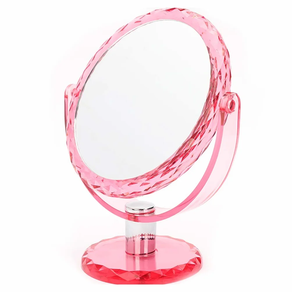 Espejo de tocador Espejo de Maquillaje de Viaje Compacto, Zoom In HD Espejo de Mesa de Doble Cara Espejo de Aumento Giratorio de 360° Mesa de pie Espejo de tocador Espejo de Belleza