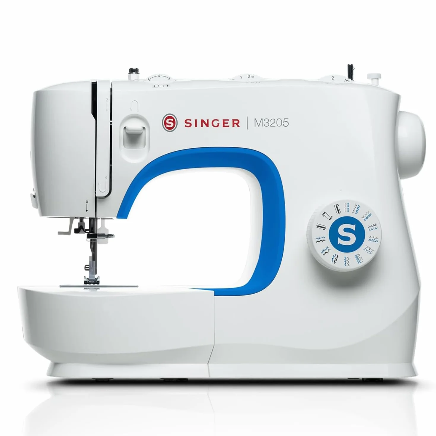 Singer M3205 - Máquina de coser, color blanco