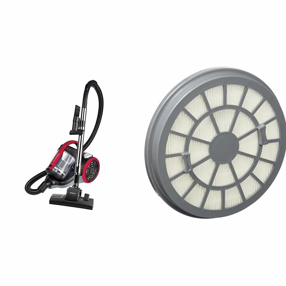 Polti Forzaspira C110_Plus Aspirador cicónico sin Bolsa, 2 litros Capacidad depósito de Recogida, 800 W, 80 Decibelios, Rojo/Negro PAEU0279 Filtro Hepa H13 para Aspirador Forzaspira