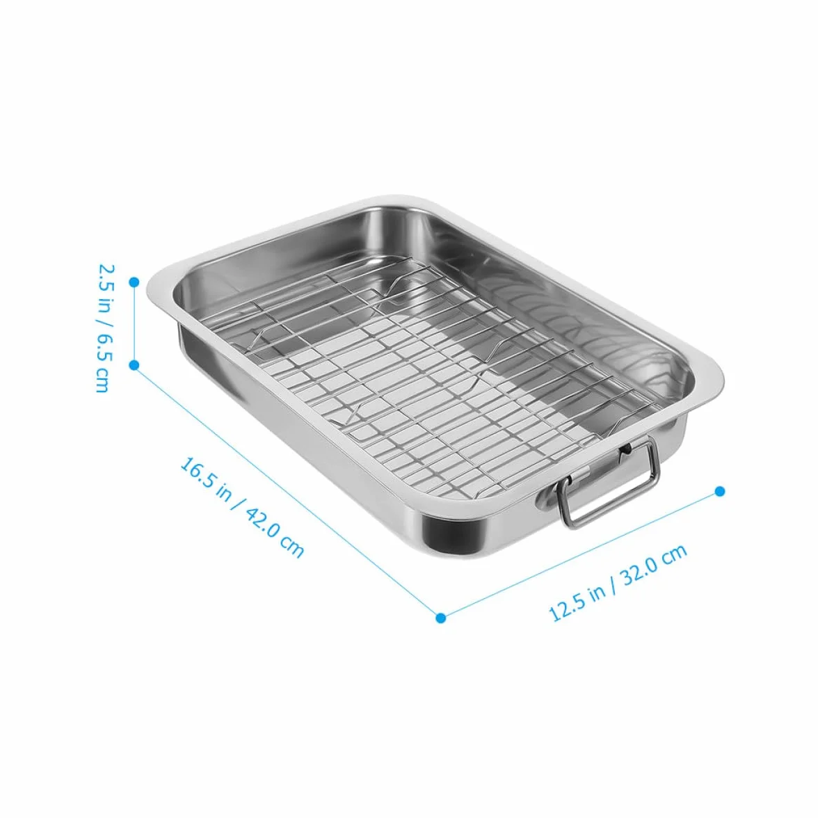 Artibetter Bandeja para Hornear Fácil de Limpiar y Mantener con Rejilla para Barbacoa de Acero Inoxidable Adecuado para y Snacks en Cocina