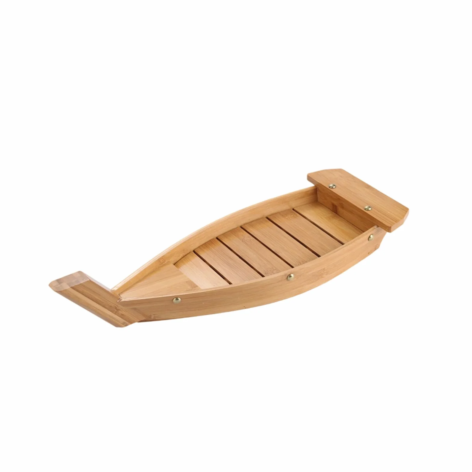 Bandeja de Barco de Sushi de Bambú Ecológica - Superficie Lacada de Grado Alimentario, Perfecta para Restaurantes, Eventos de Catering y Comidas en Casa