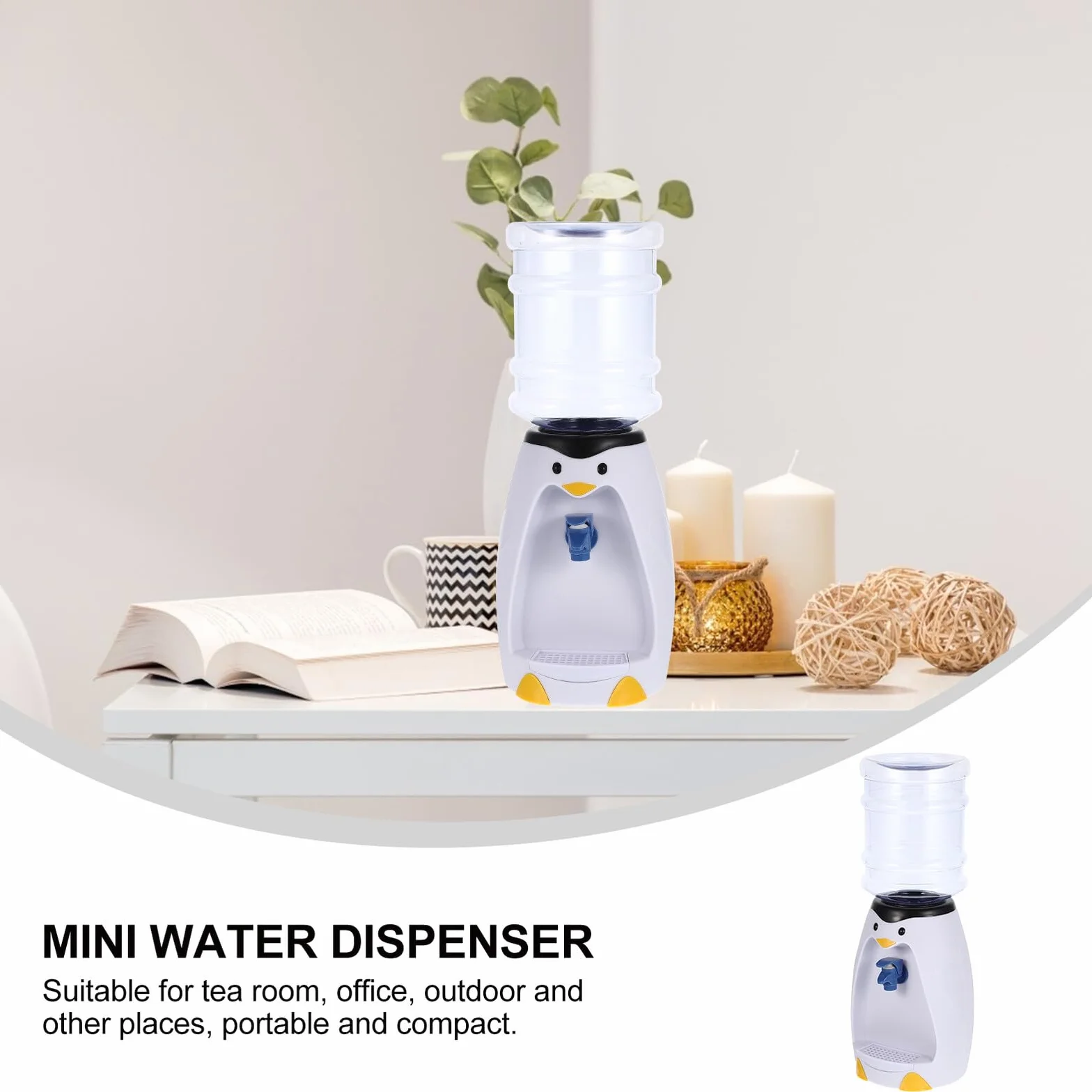 Mipcase Mini Dispensador de Agua Pequeño de Plástico Compacto y Fácil de Instalar Capacidad de 200 Ml para Uso en Casa y Oficina Color Aleatorio
