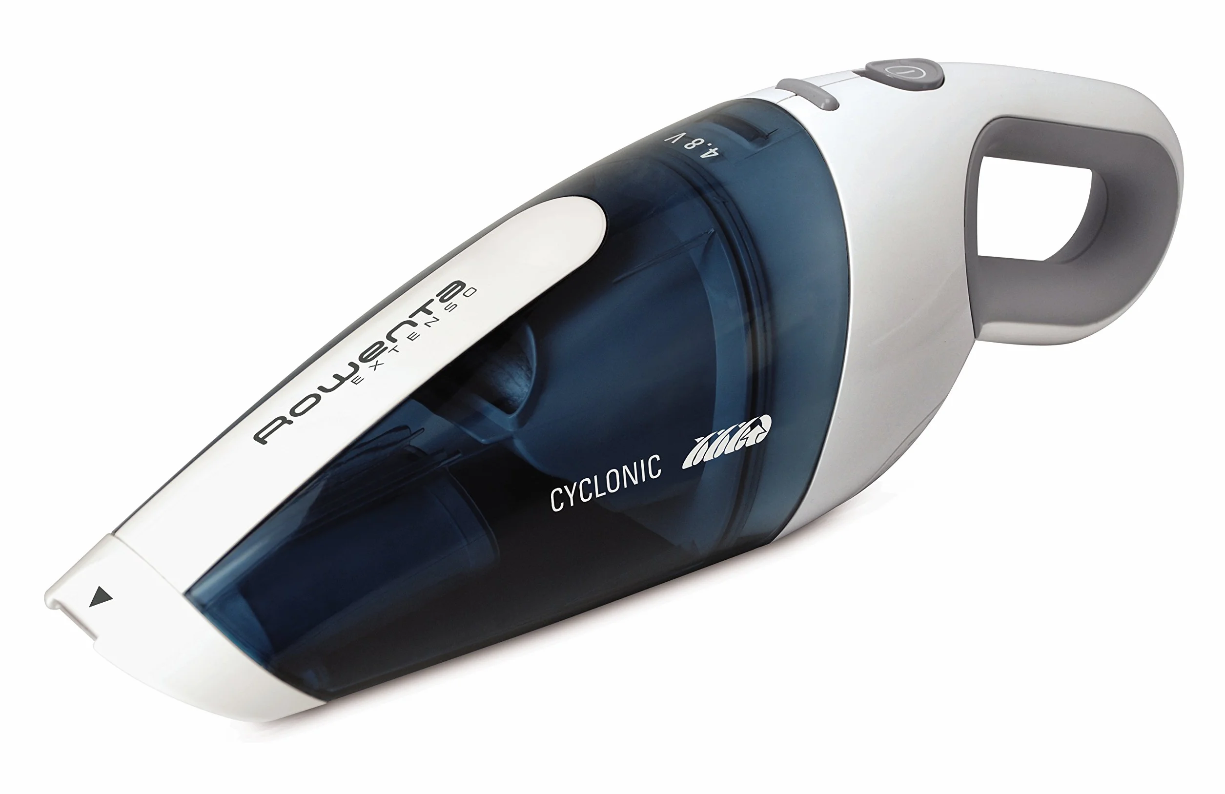 Rowenta Extenso Cyclonic AC446101 - Aspirador de Mano sin Cables, 4.8 V, Autonomía 11 min, Sistema de Succión Cyclonic, Batería Ligera NiMh, Base de Carga Incluida, Diseño Compacto