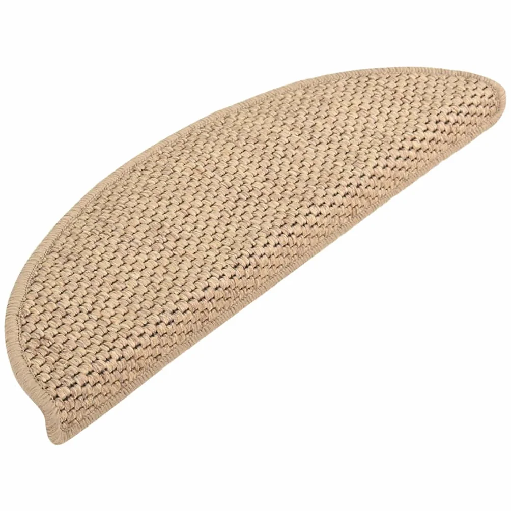 Alfombrillas autoadhesivas para escaleras Sisal-Look 15 uds. 56x20 cm Arena-Hogar y jardín Artículos del hogar Peldaños de escalera