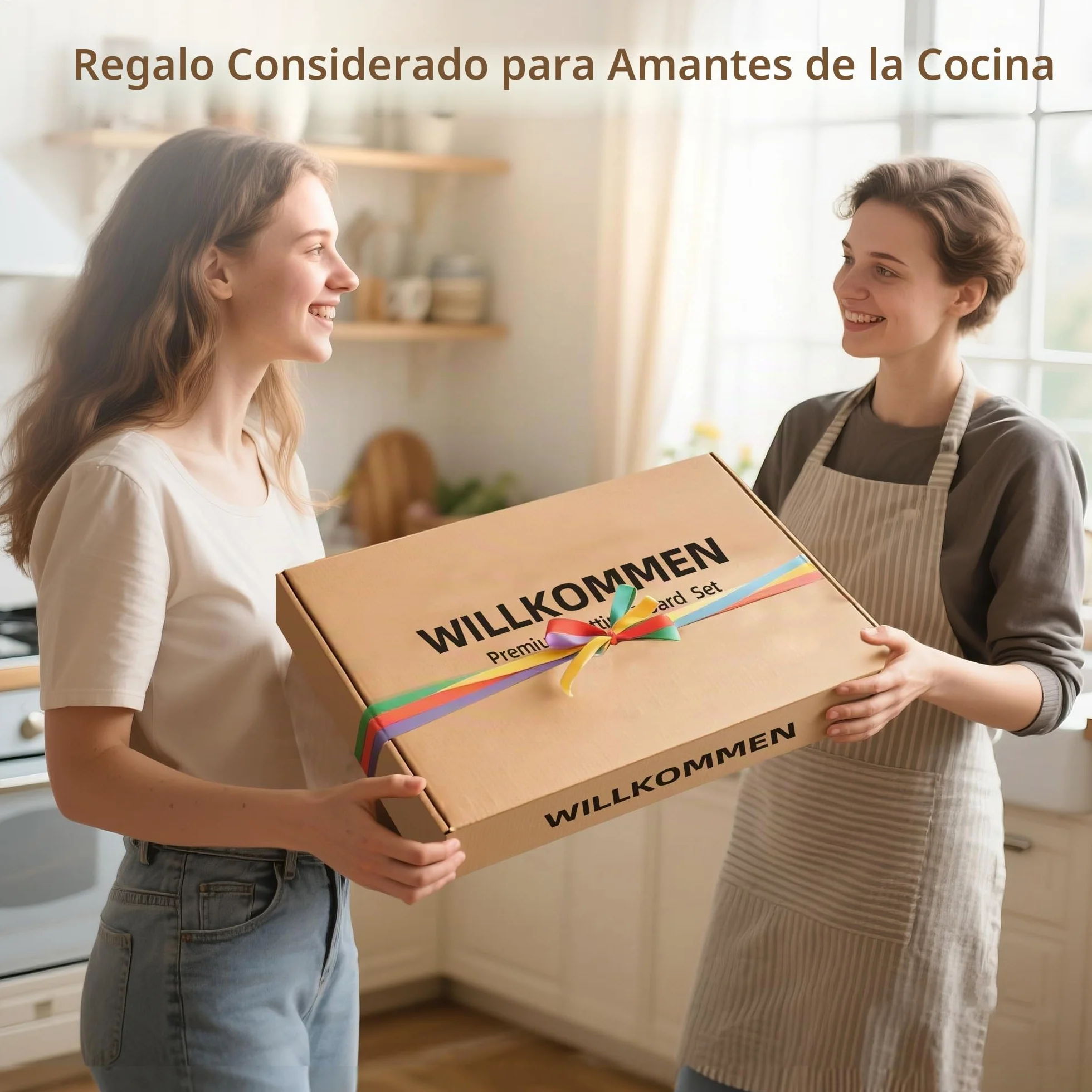 Juego de 4 Tablas de Cortar Acacia Madera Maciza con Canal Antiderrames para Cocina