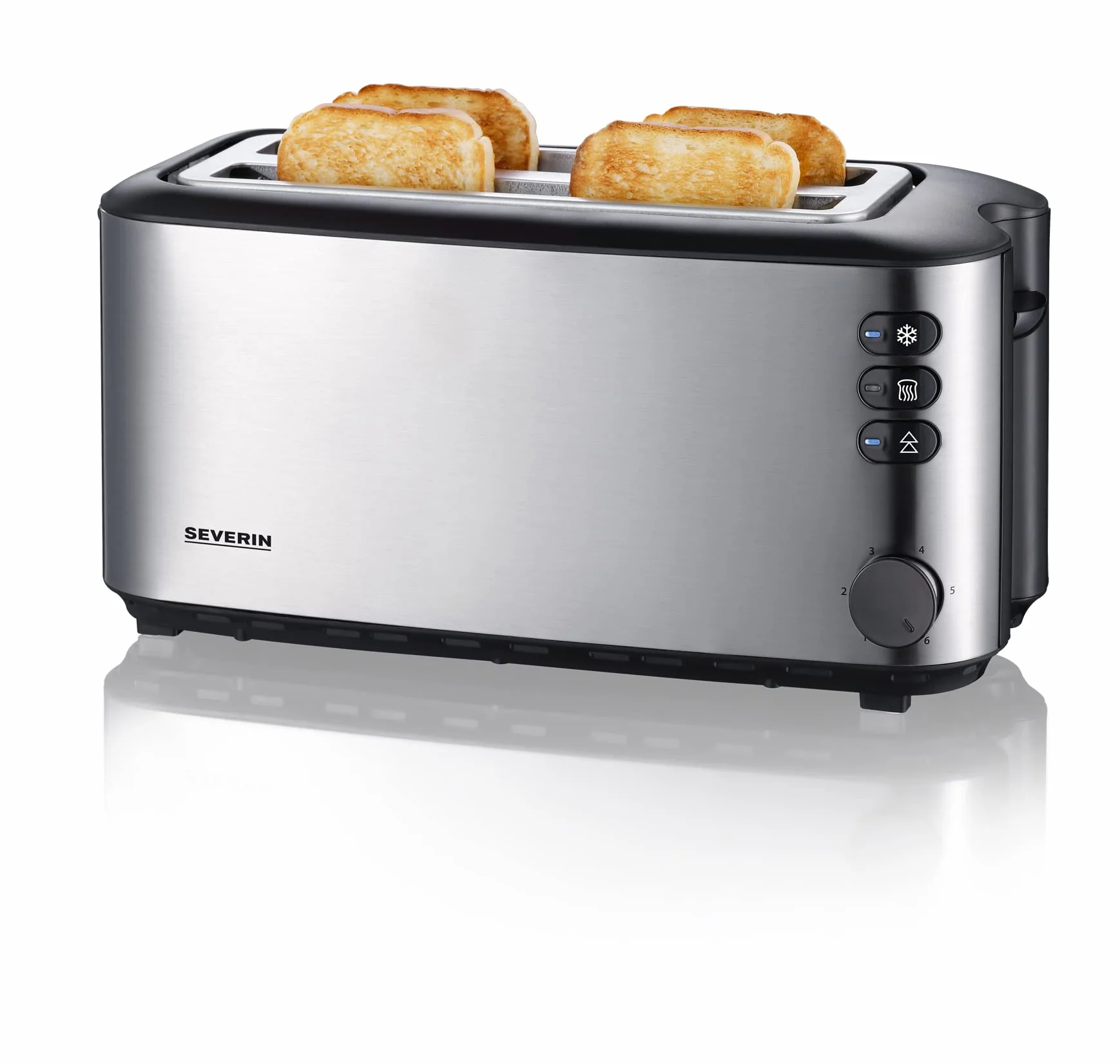 Severin AT 2509 Tostadora automática 1400 W acero inoxidable cepillado