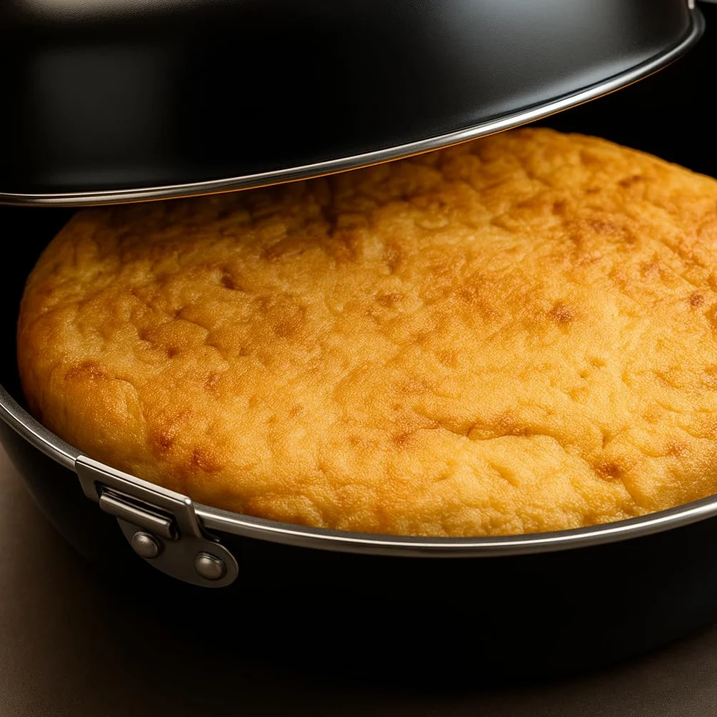 Doble Sartén Voltea Tortillas - Tortillera - Sarten para Tortilla Patatas - Sarten Doble para Tortillas - Vitro-Inducción - 28 cm