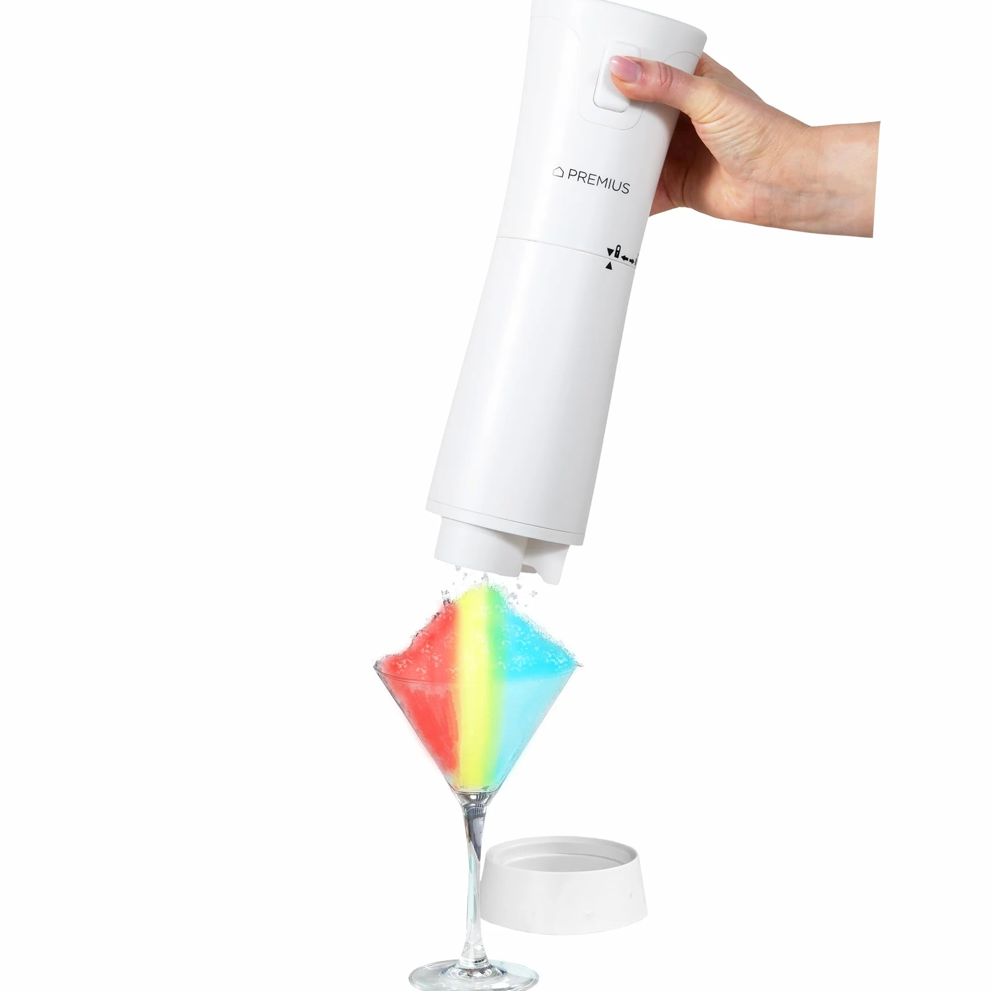 Máquina de hielo afeitado inalámbrica, ligera, recargable, libro de recetas adicional, soporte para descansar, hielo afeitado del Caribe. Cable USB incluido, hasta 40 conos de nieve por