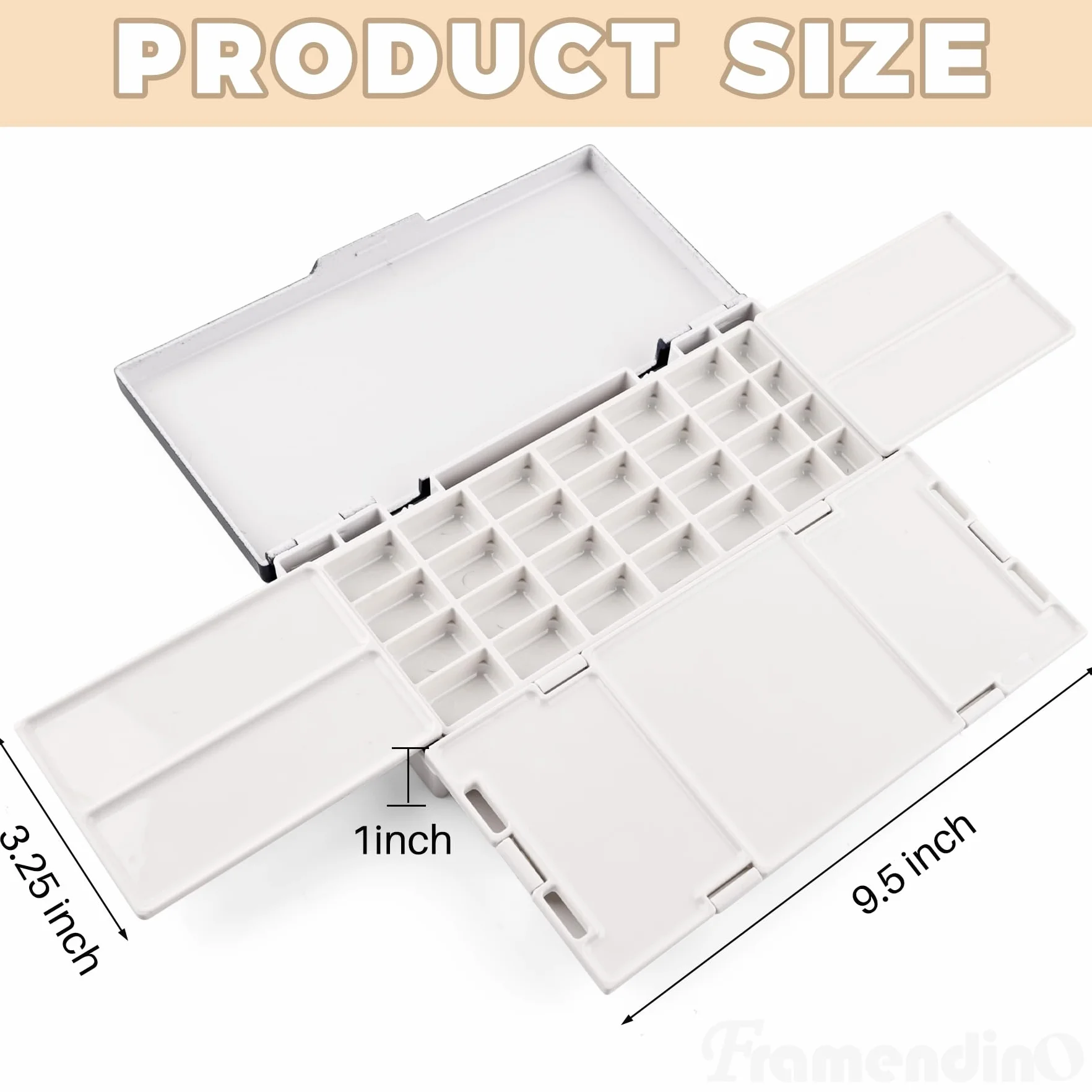 Paleta impermeable de 28 pozos con 4 bandejas de mezcla extraíbles, ideal para pintura de viajes al aire libre, perfecta para artistas de acuarela y aficionados.