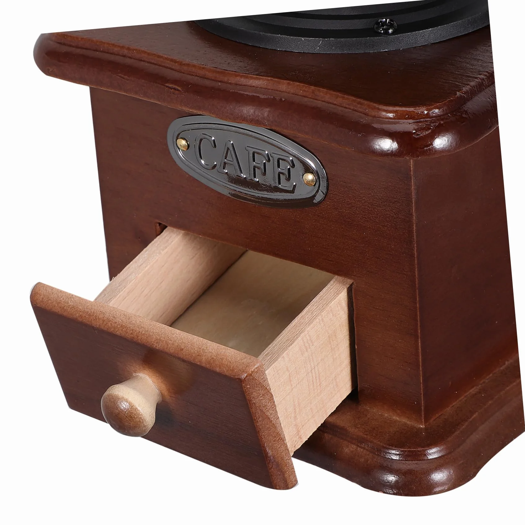 SHINEOFI Molinillo de Café Manual Vintage Manivela de Madera, Mecanismo Cerámico Lavable, Tamaño Compacto para Granos de Café en Grano, Adecuado para Uso Doméstico y Portable