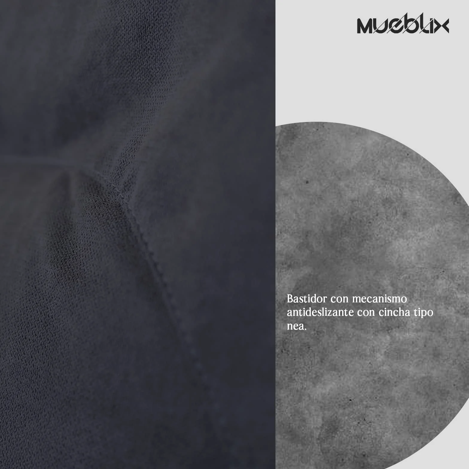 MUEBLIX.COM | Sofa Marcos, 3 Plazas, Diseño para Salón Moderno, Confortable, Armazón de Pino Gallego, Asientos de Goma Espuma, Antracita