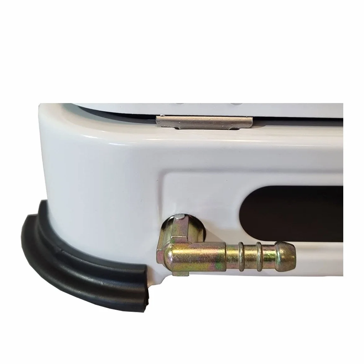 KEMPER – Placa de cocción de gas, 2 luces portátil, 2600 W, tapa extraíble, color blanco – Hornillo para camping, conexión de botella de gas Butano/propano simple y segura