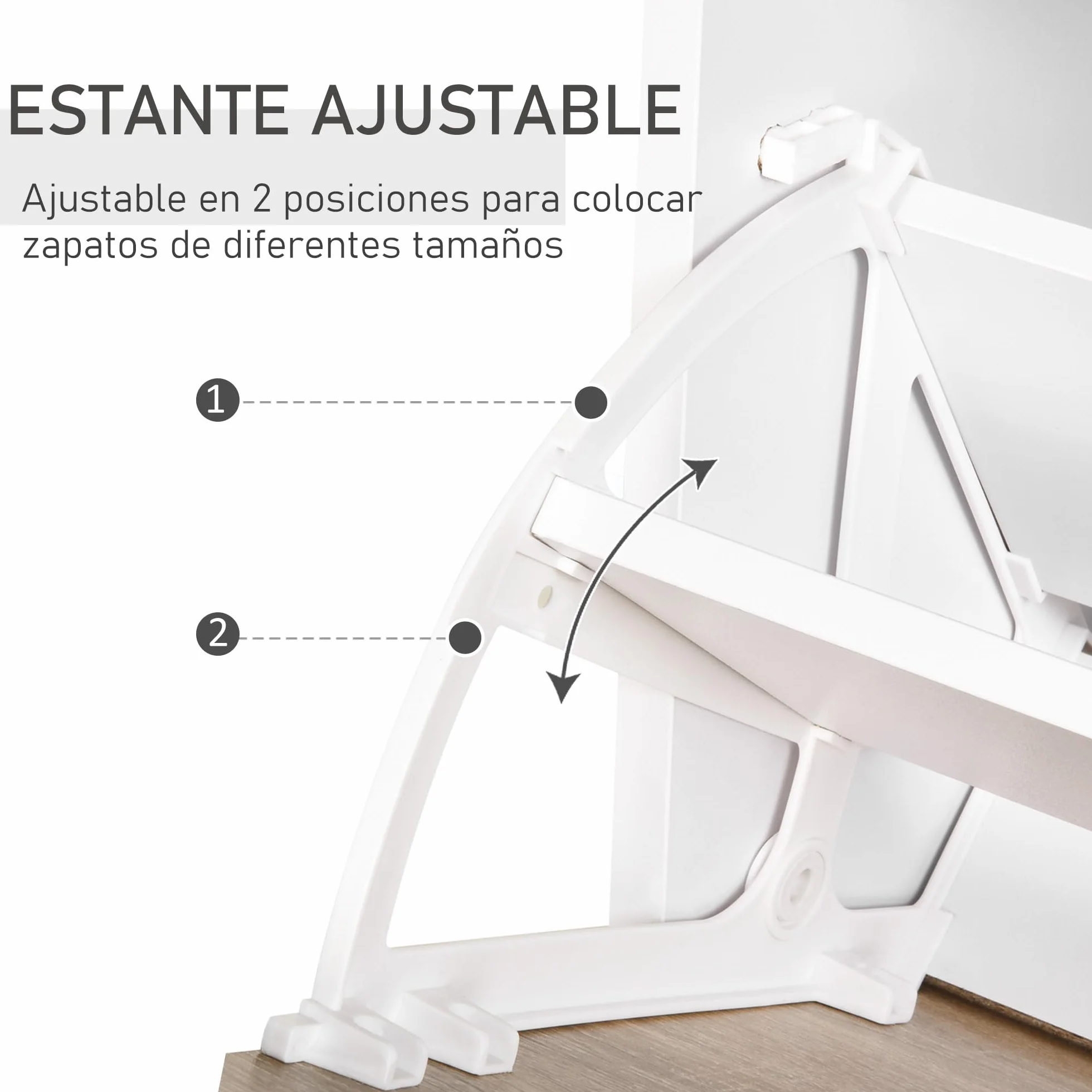 HOMCOM Mueble Zapatero Armario Zapatero con 3 Cajones Estante de Vidrio y Asa de Aluminio para Pasillo Entrada Carga 50 kg 60x24x105,5 cm Natural