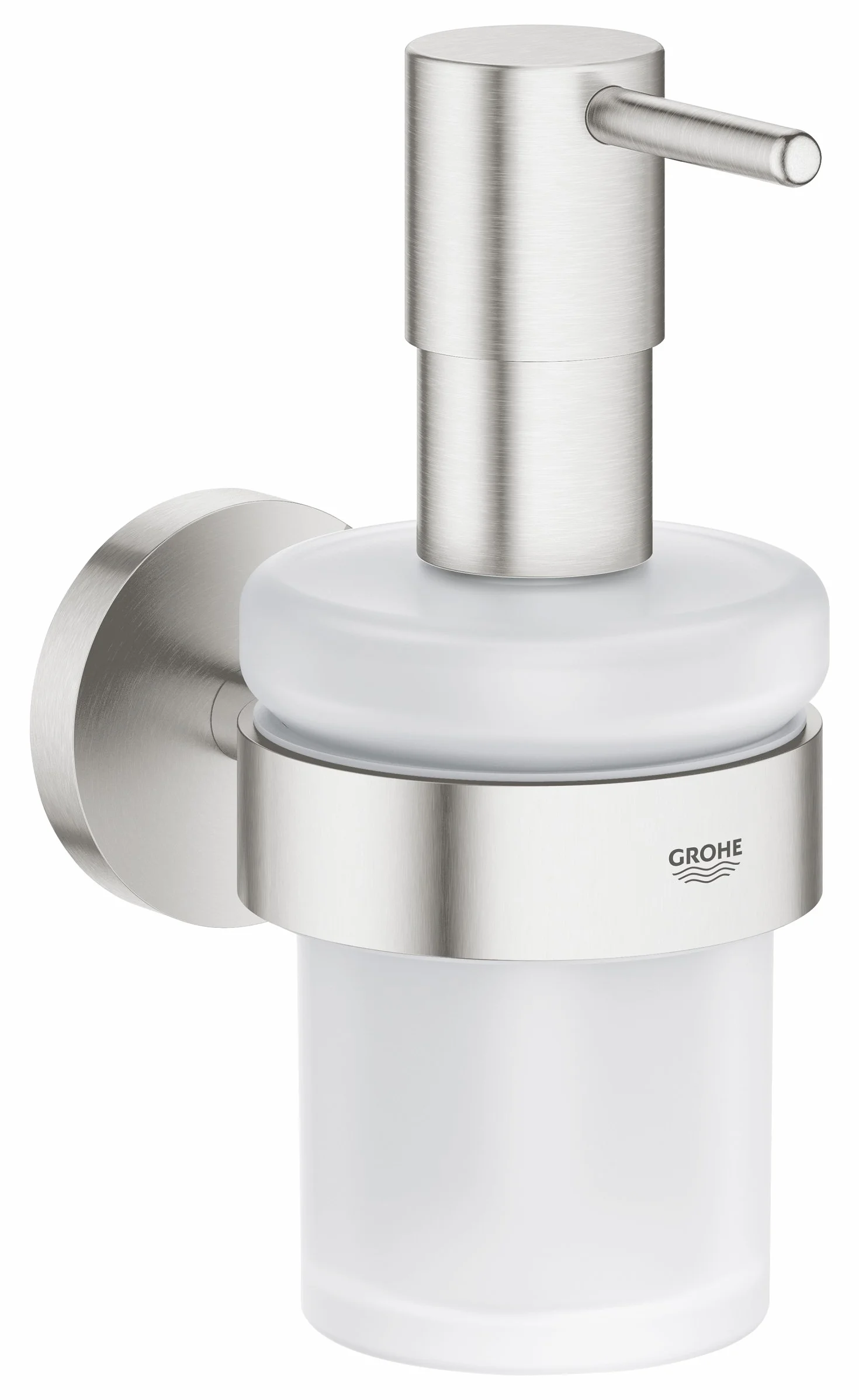 Grohe Essentials – Dispensador de jabón con soporte, SuperSteel,, 40448dc1 Ref. 40448DC1