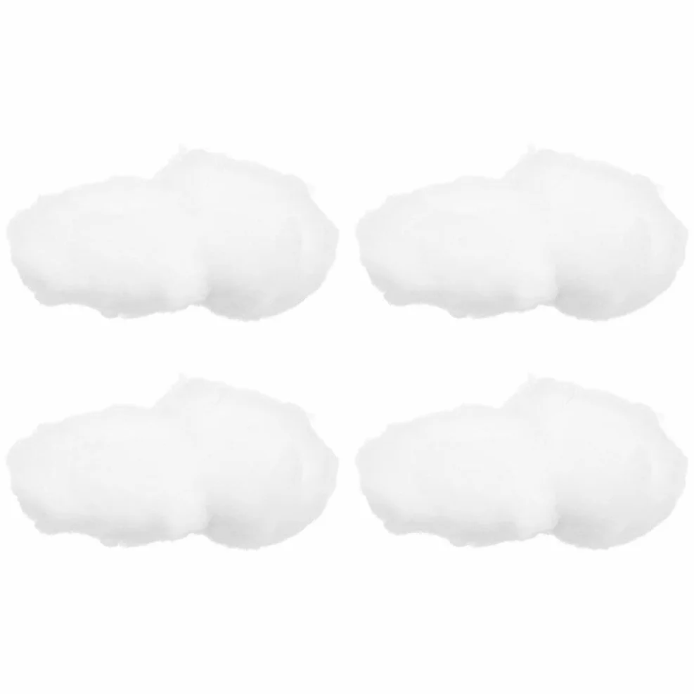 HOMSFOU 4 Piezas Nubes decoración de Techo Colgante Nube Brillante Flotante Algodón Artificial 3D