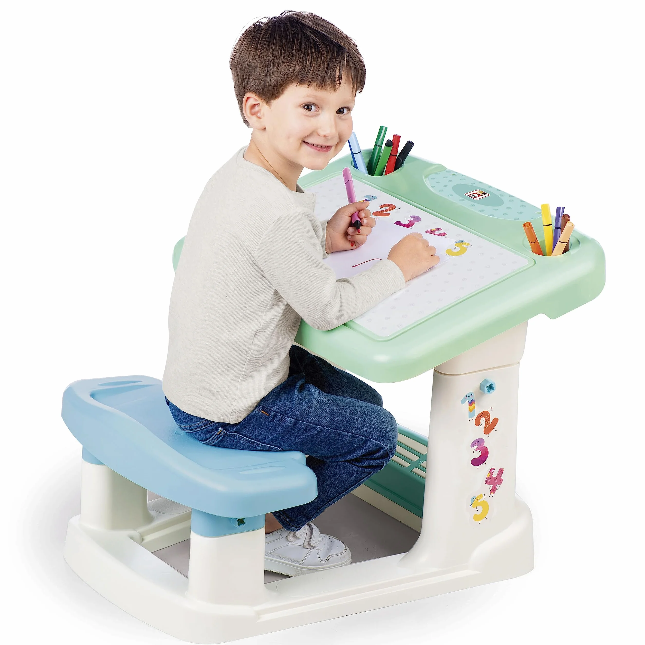 Chicos Mi Primer Pupitre Activity Escritorio Infantil con Gran Superfície de Trabajo y Compartimentos, A Partir de 24 Meses