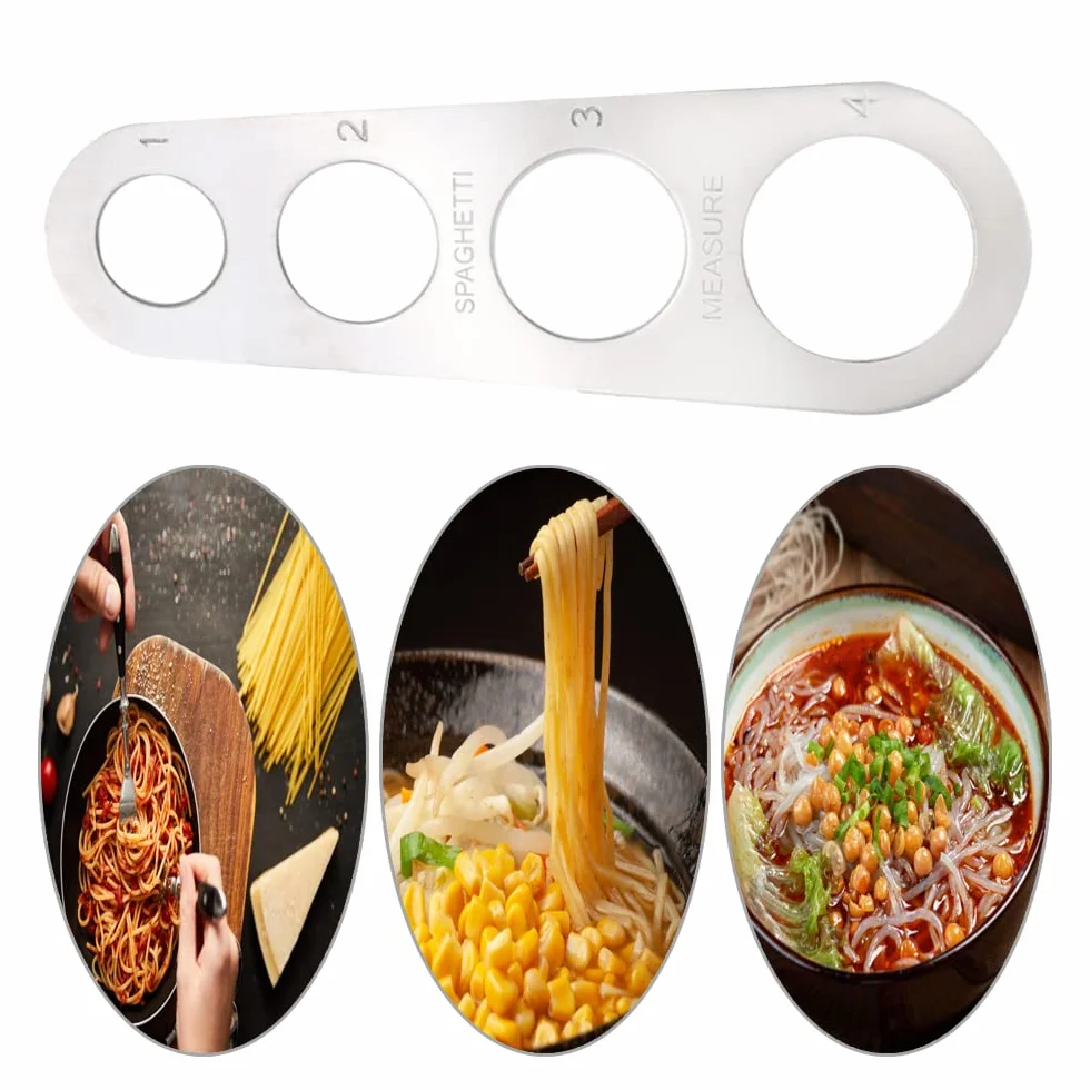 Medidor de Espaguetis Acero Inoxidable 4 Orificios Herramienta de Cocina