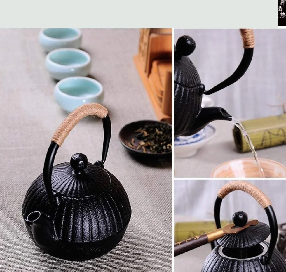 Tetera de Hierro Tetera Japonesa Tetera Japonesa De Hierro Fundido, Tetera, Tetera De 550ML, Teteras para Cocina Casera Tetera Hierro Fundido Hervidor de Hierro Fundido