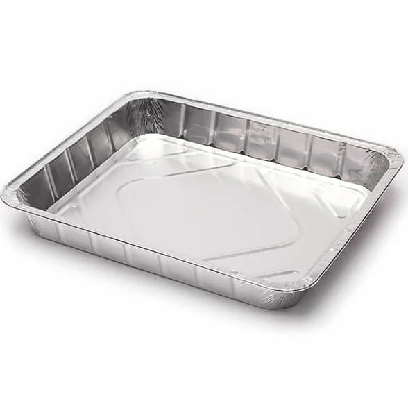 40 Bandejas de Aluminio Desechable, 40,5x33cm, 4965ml, Repostería, Comida, Apto para Horno, Microondas, Resistentes, Barbacoa, Parrilla, Picnic
