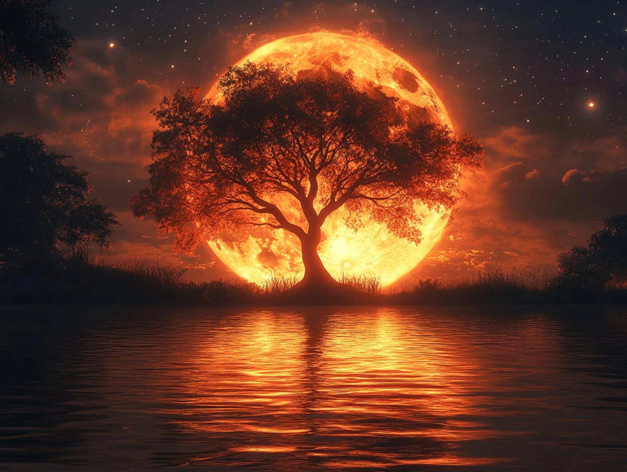 Pintar por Numeros Luna Pinturas Acrilicas árbol Pintura por Numeros Adultos DIY Lienzos para Pintar, Pintura Acrilica Manualidades, Decoración para Hogar, Regalos Cumpleaños, 70x90cm Sin Marco, q-960