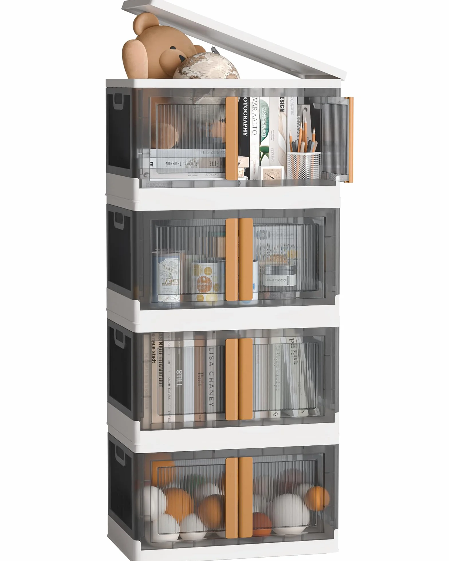 NETEL Cajas Almacenaje Plastico Grandes,4x 94L Storage Box,Caixas Arrumação Plastico,Transparente Cajas de Almacenamiento Apilables con Tapas y Ruedas, Caja de Plástico Duro y Grueso