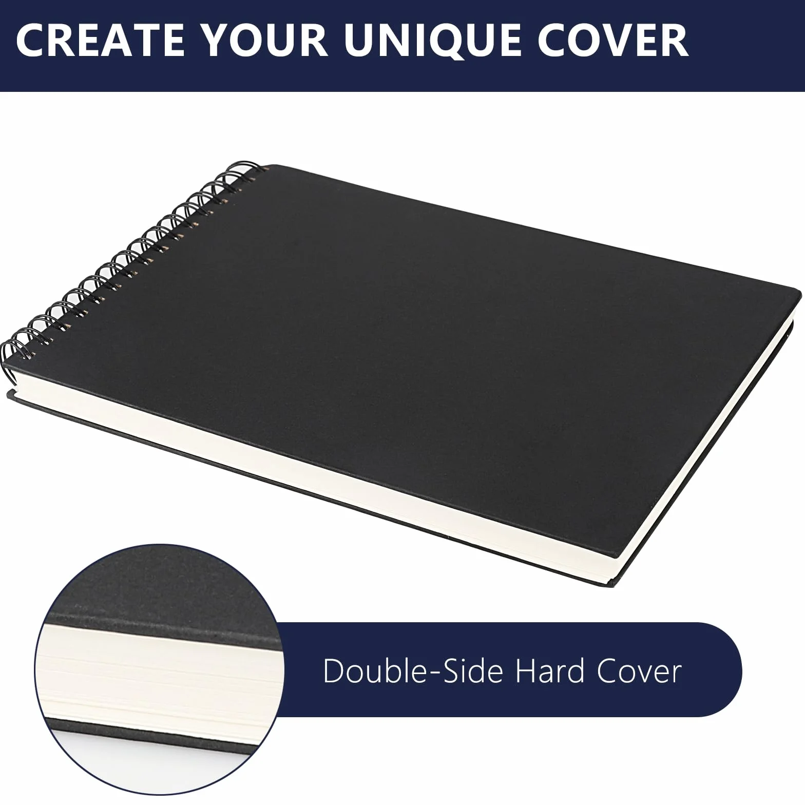 Cuadernos de Bocetos A4 160gsm, Bloc de Dibujo A4, Cuaderno de Dibujo DIY 120 Páginas
