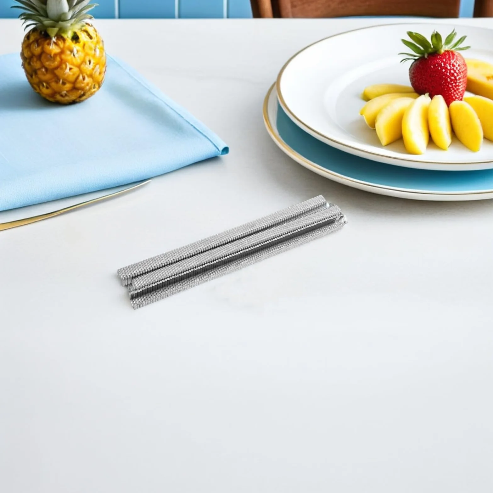 Angoily Clips en U de Aluminio para Salchichas Manuales, Pinzas para Sellar Embutidos, Cierre Seguro y Resistente, para Máquina Cortadora, Uso Doméstico y Profesional, Paquete 4400