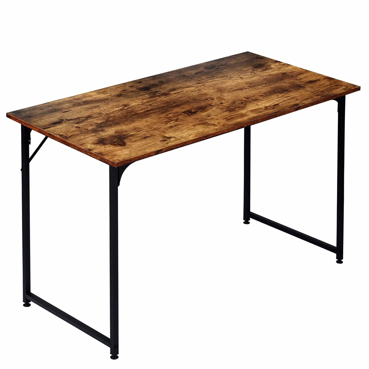 T-LOVENDO.ES Mesa de Ordenador Estrecha, Escritorio de 120 cm x 60 cm, Pequeña Mesa de Oficina de Diseño Industrial, para Oficina en Casa, Estudio, Salón, de Trabajo, Estructura de Metal, Madera