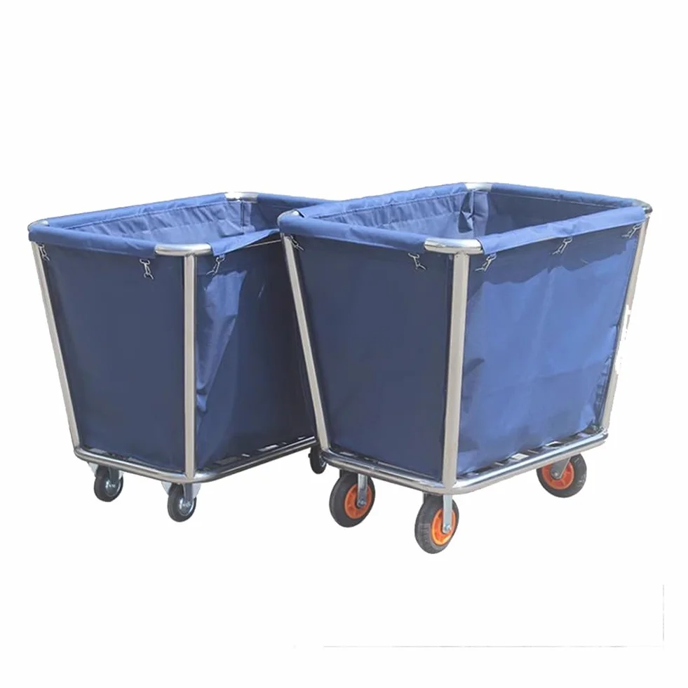 Carrito de Lavandería, 1 Paquete De Carrito De Lavandería Comercial con Ruedas, Lavandería Industrial con Bolsa Oxford Extraíble Y Marco De Acero para Hoteles, Hogar, Cuarto De Lavado