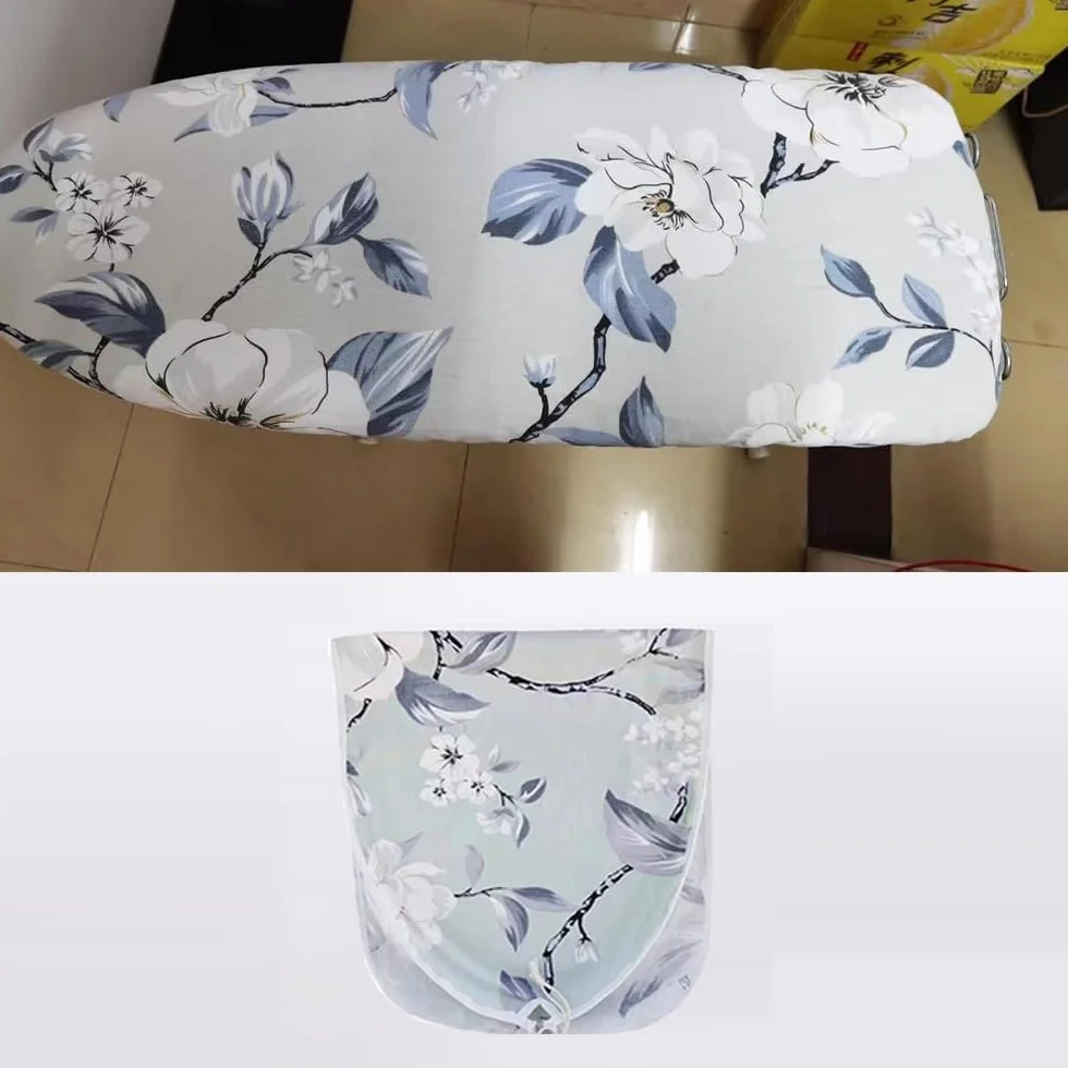 Cubre Tablas, Funda for Tabla de Planchar Resistente al Calor de 15 x 48 Pulgadas, Acolchado Grueso con elástico, Ajustable.(Flowerb,12x30 Inch(80x30 cm))