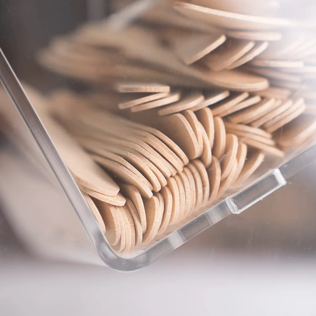 Danieli Store - Contenedor de Acrílico para Mostrador - Expositor Transparente para caramelos, cucharas y paletas para helados, porta té, caramelos masticables y dulces a granel