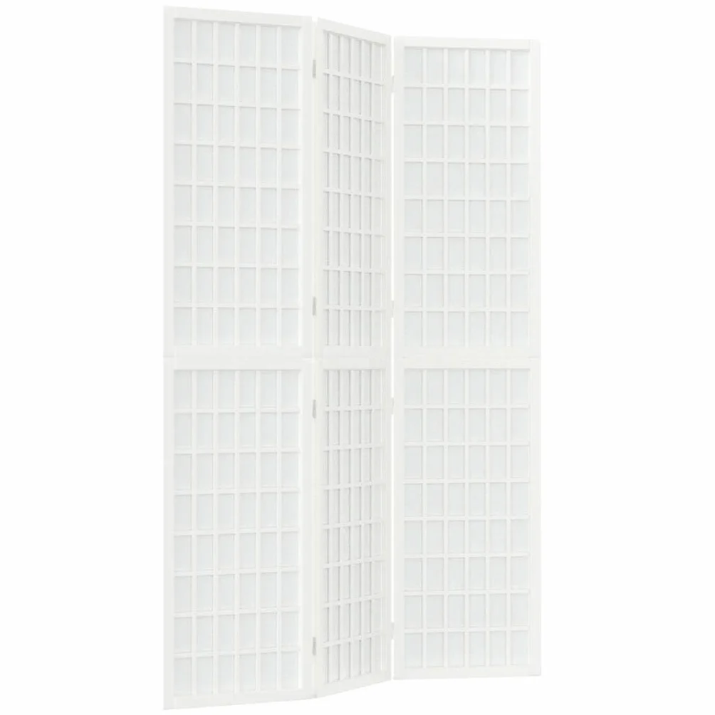 vidaXL Biombo plegable con 3 paneles estilo japonés blanco 120x170 cm