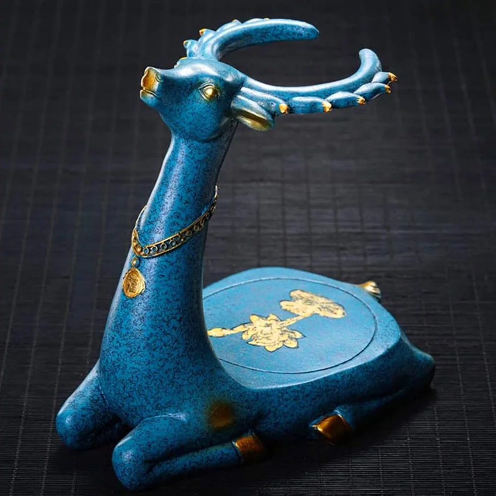 RORA - Juego de té de cristal resistente al calor Kungfu con calefacción magnética, tapa giratoria, cuenco perezoso semiautomático de vidrio de ciervo (tetera con 6 tazas)