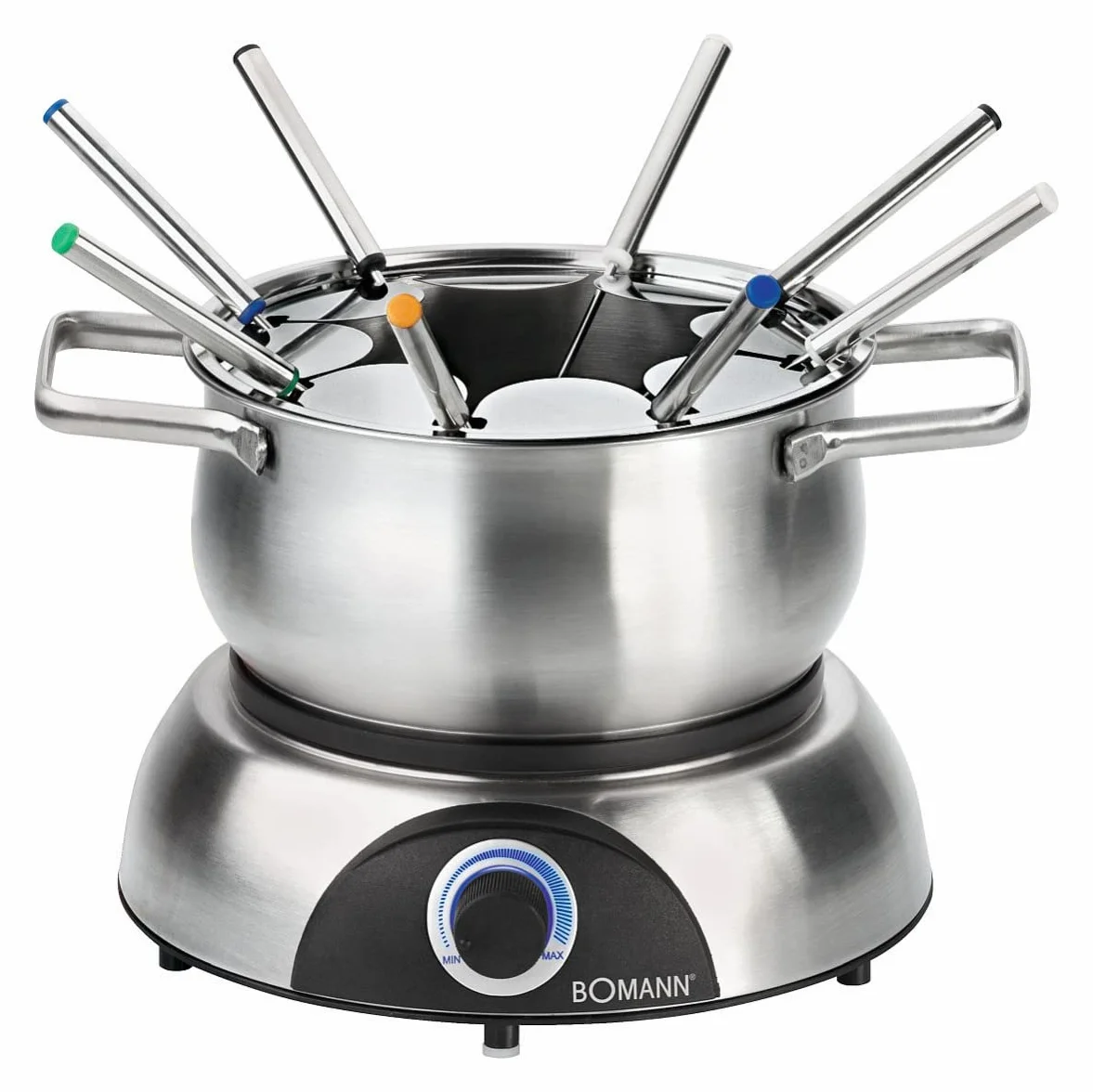 Bomann FD 2248 CB - Fondue eléctrica, 6 comensales, Recipiente 1,2 l, 1400 W