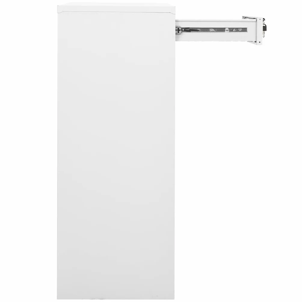 Armario de Taquilla Armario de Oficina Armario metálico Armario de Garaje de Oficina con cajones, para Oficina, Garaje-Blanco-90 x 40 x 102 cm