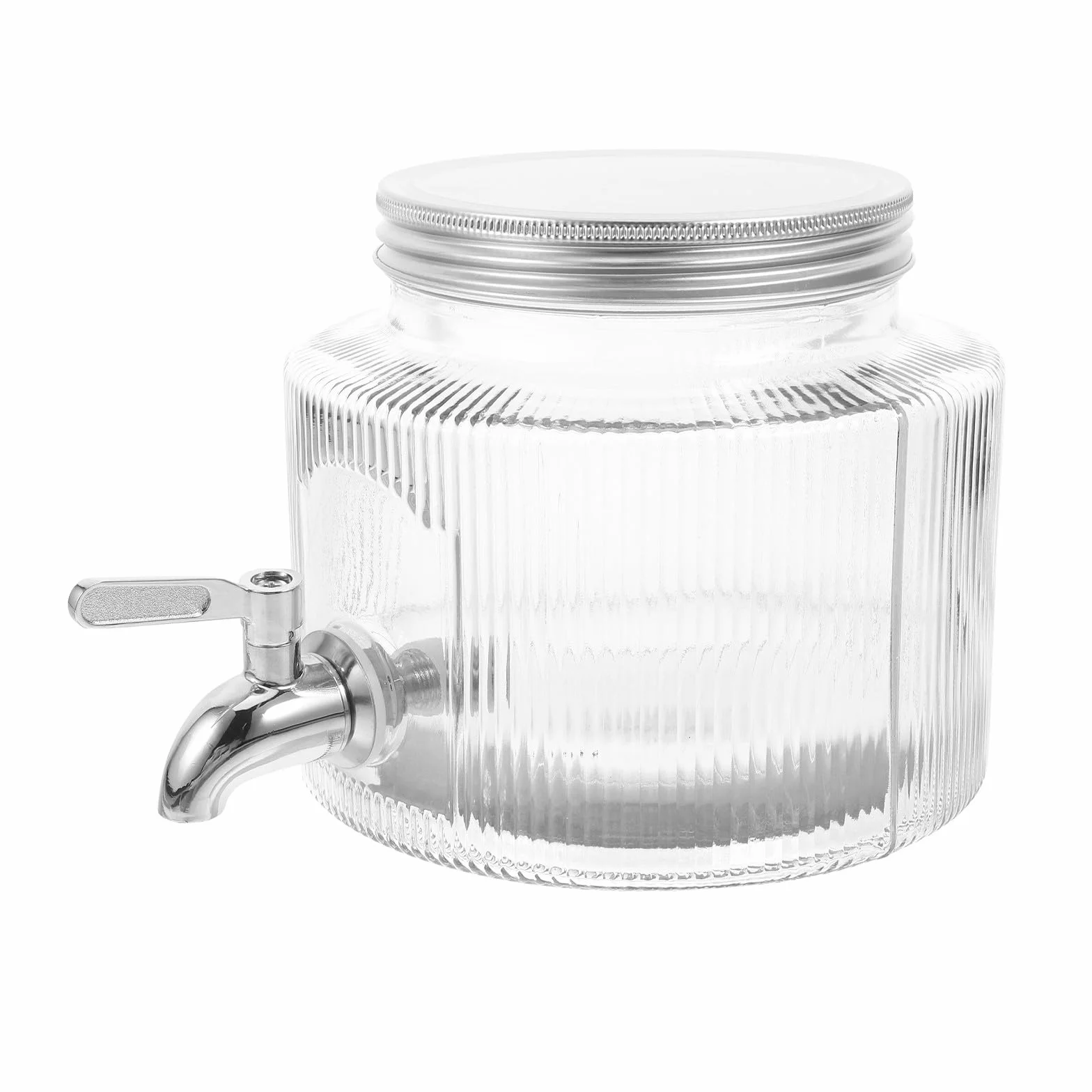 Dispensador de Jarra de Agua Fría para Refrigerador, Vidrio Transparente Grifo, Capacidad Amplia para Jugos, Cócteles y Bebidas Frías en Eventos Familiares