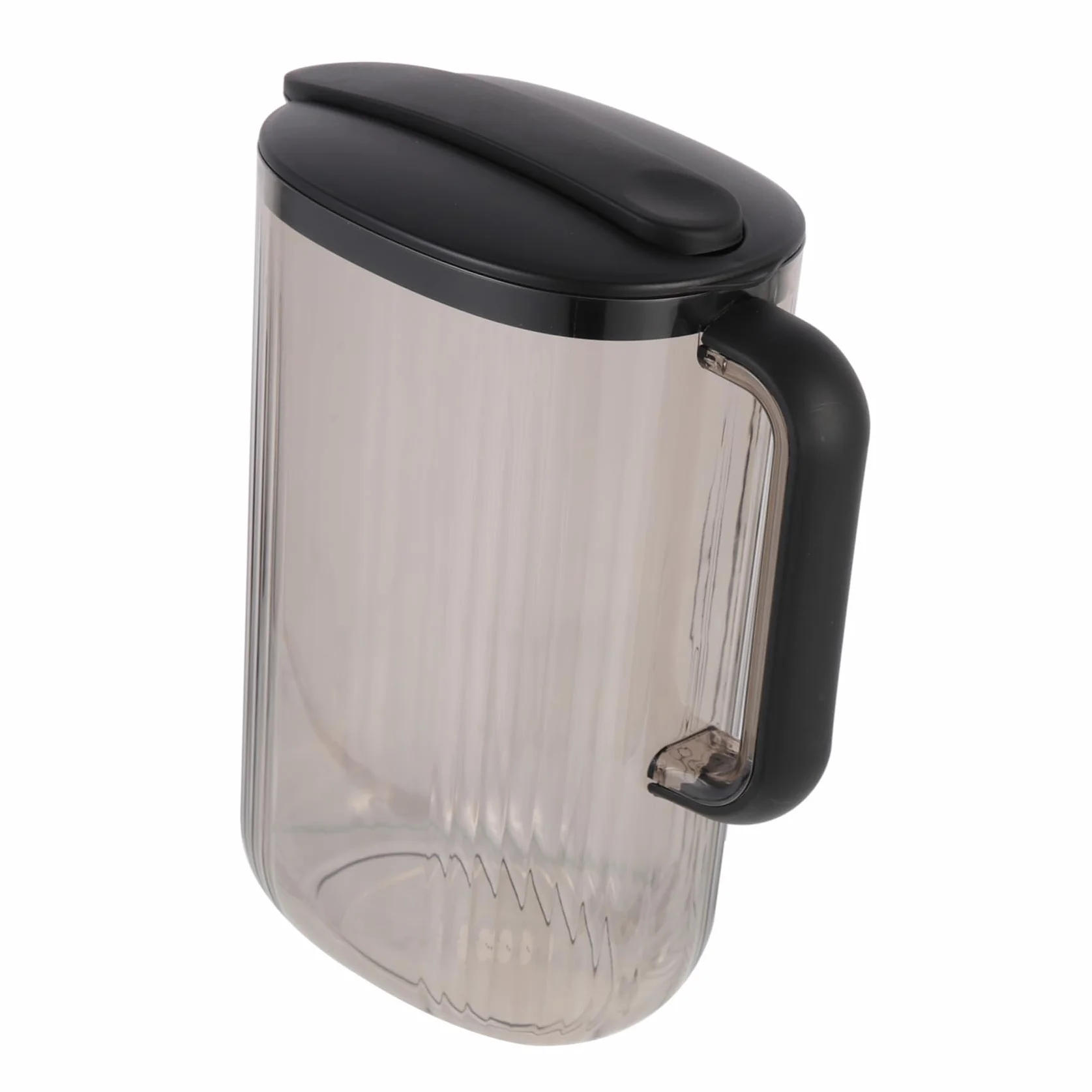 Veemoon Jarra de Plástico para Agua Fría 2l Negra, Recipiente de Bebidas Práctica y Duradera, Adecuado para Hogar y Oficina, Uso Diario Jugos, Té o Cerveza