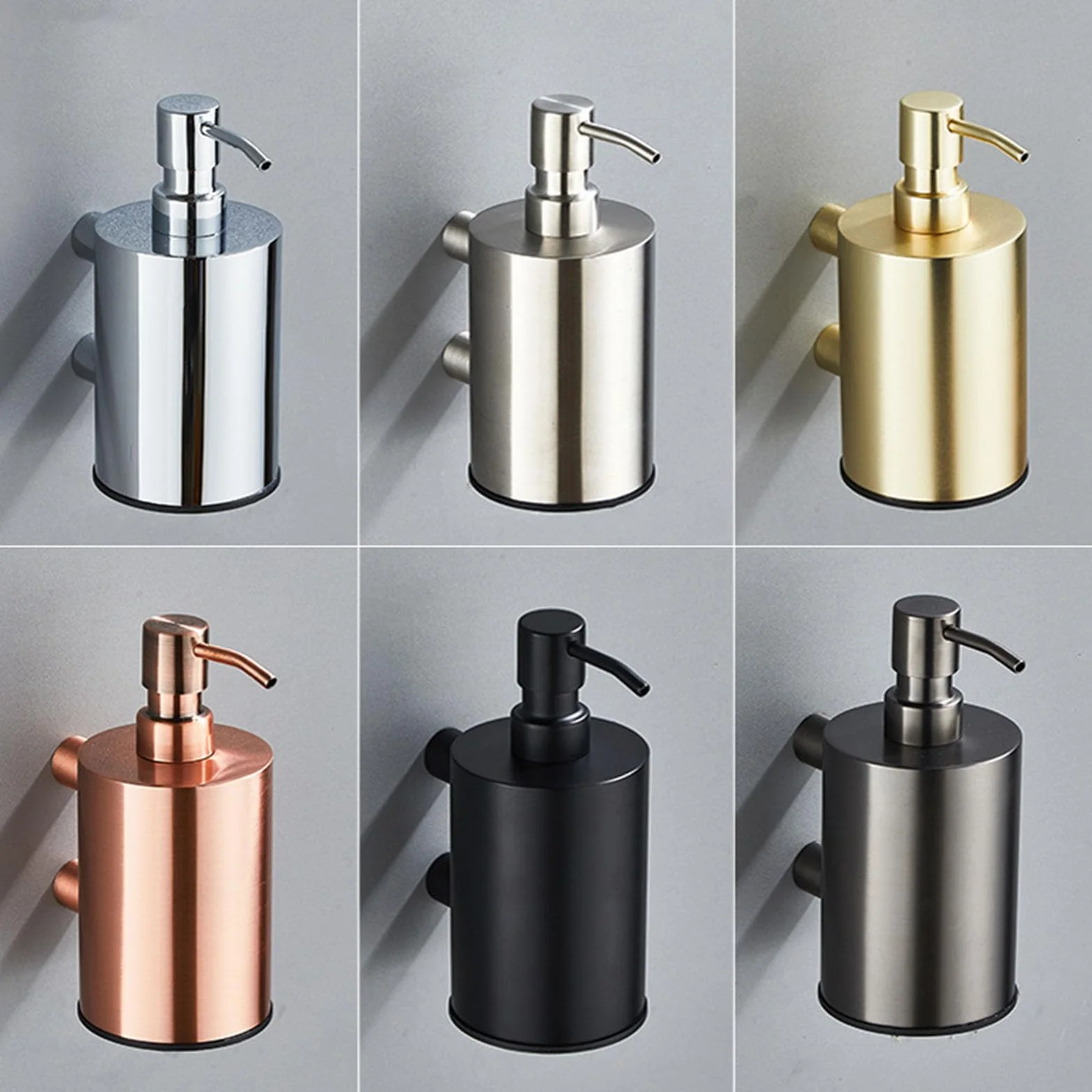 Dispensador de jabón de Pared de Acero Inoxidable 304 con Gran Capacidad y Recipiente de jabón de diseño Moderno Adecuado para dispensador de baño y Hotel