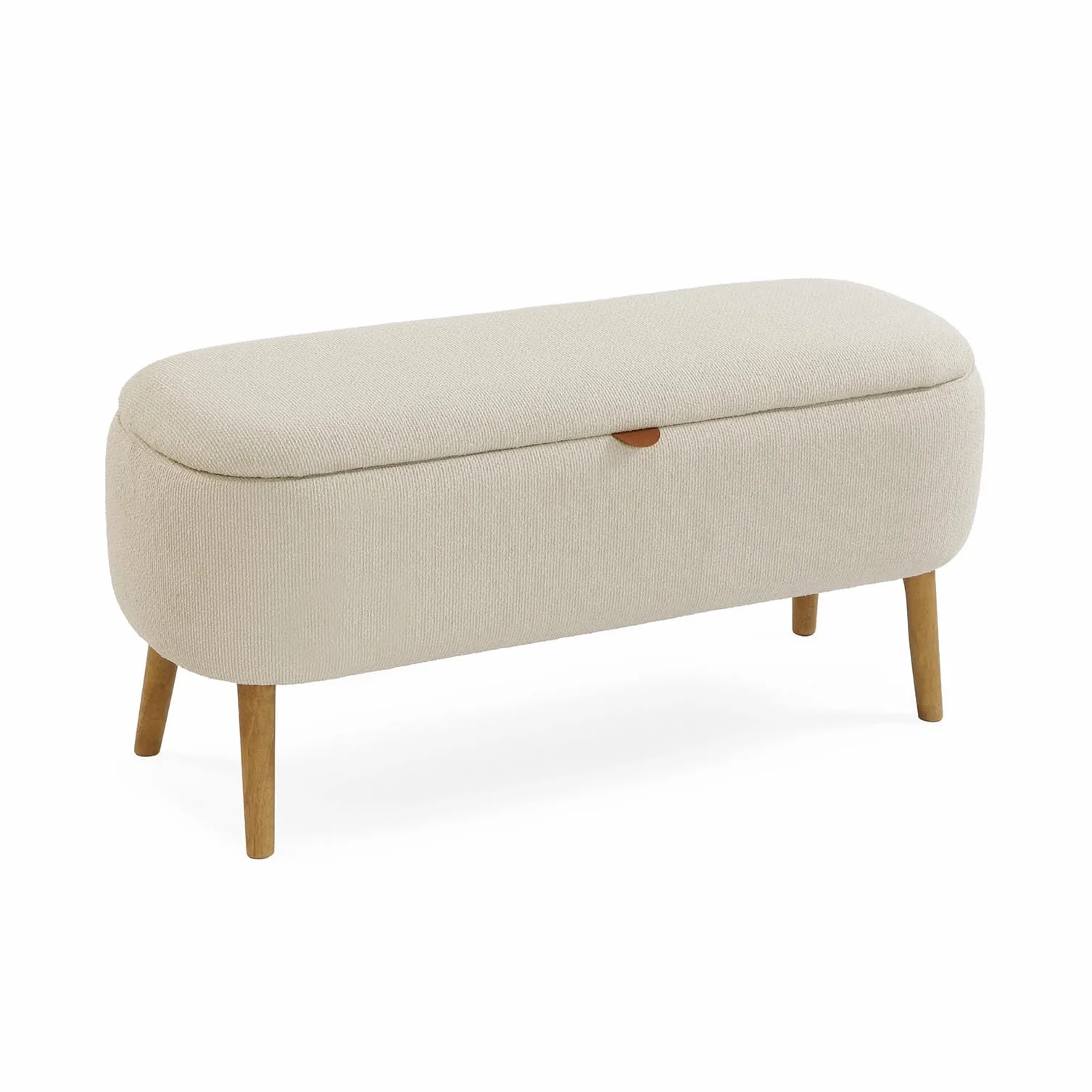 Versa Banco pie de Cama Maniko de Estilo Chic, Medidas (Al x L x An) 45 x 94 x 37 cm, Color Blanco