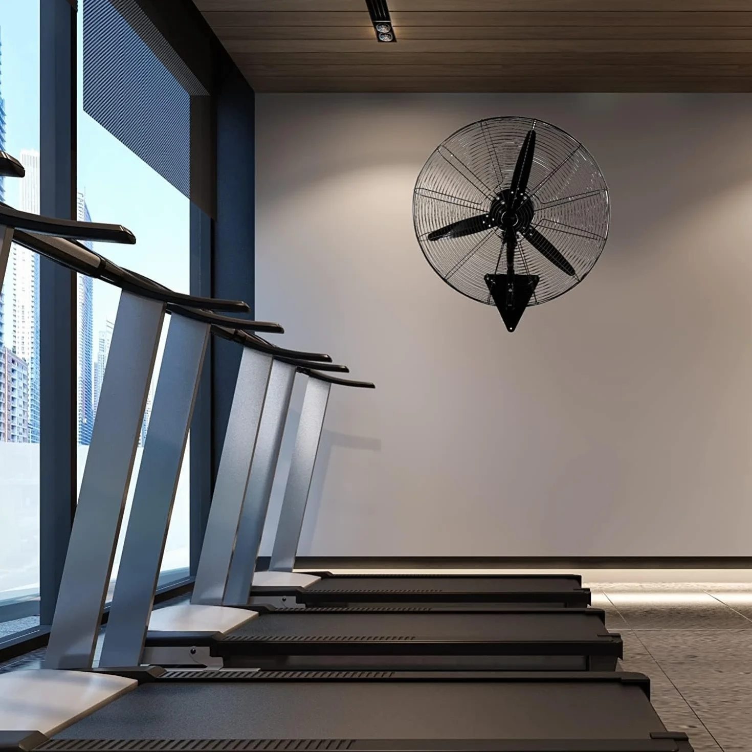 Ventilador Industrial de Pared, 180 W, Acero Inoxidable, 3 Velocidades, Inclinación ajustable Trabajo pesado Oscilante