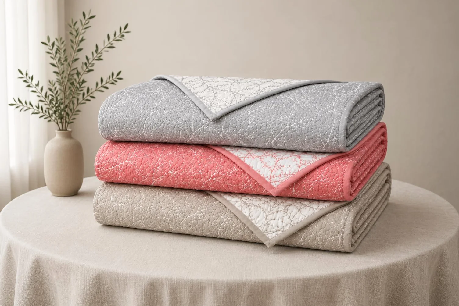 Estoralis TOPACIO | Colcha Verano de Diseño Moderno | Tejido Jaquard Alta Resistencia | Beige | para Cama 150 cm. (250 x 270 cm. AnchoxAlto) | Cubre Cama para Todas Las Estaciones